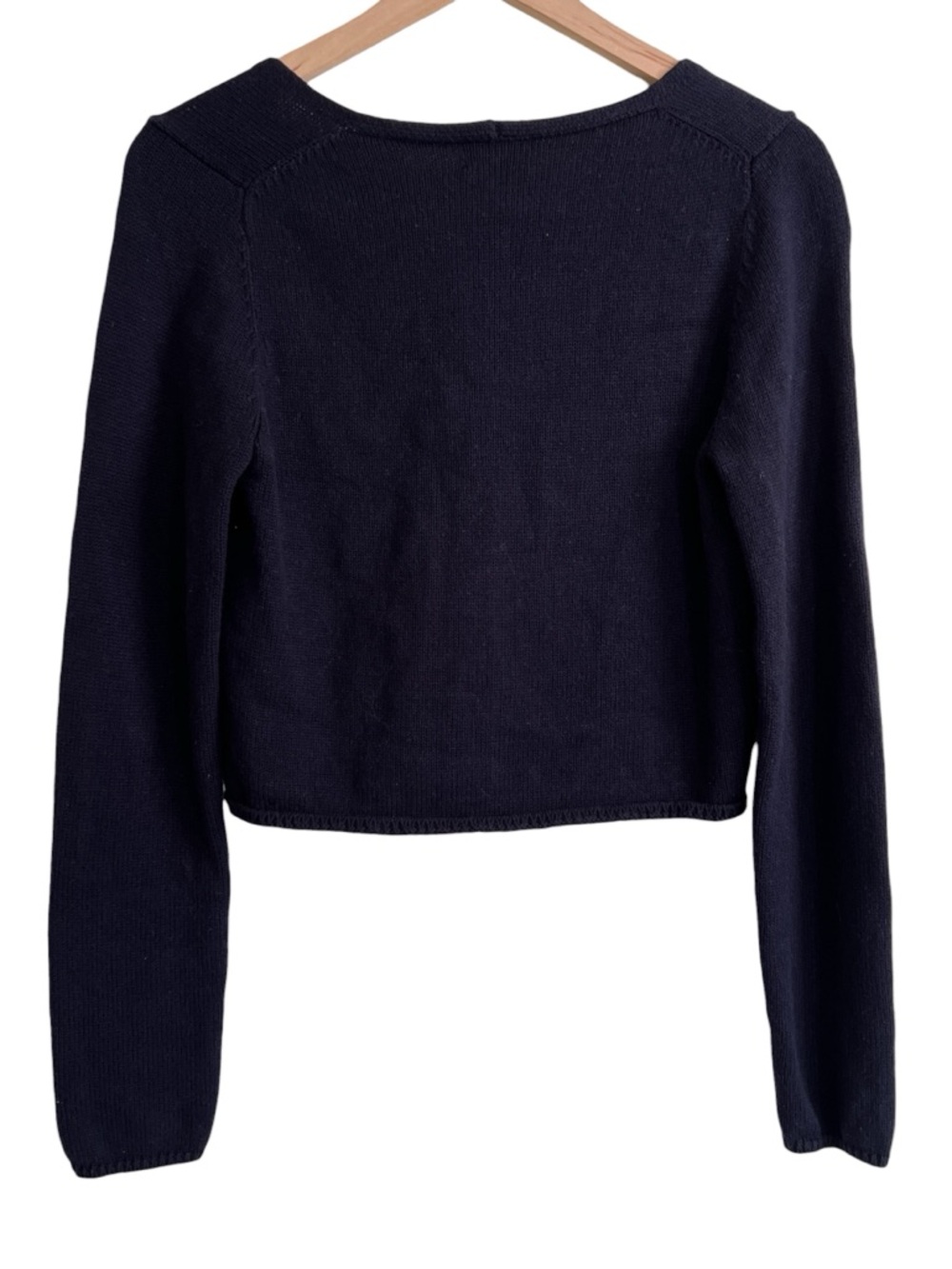 Aritzia Wilfred Admiral Basque V-Neck Cardigan Sweater - Picture 7 of 7